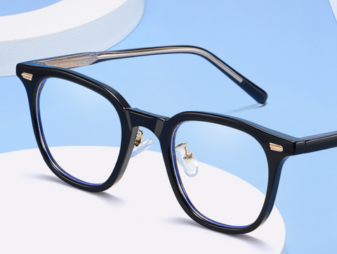 Square Frame Temple Anti Blue Glasses