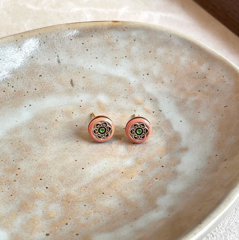 Button Earrings