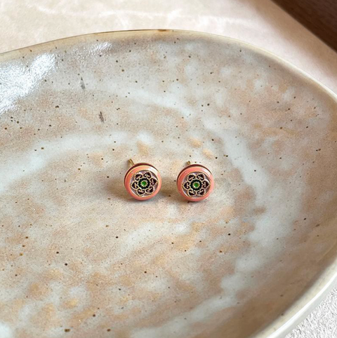 Button Earrings