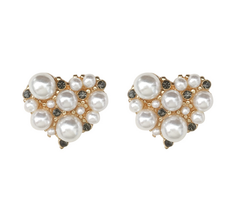 Pearl Heart Earring