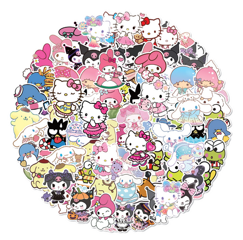 Sanrio Waterproof Stickers 100pc