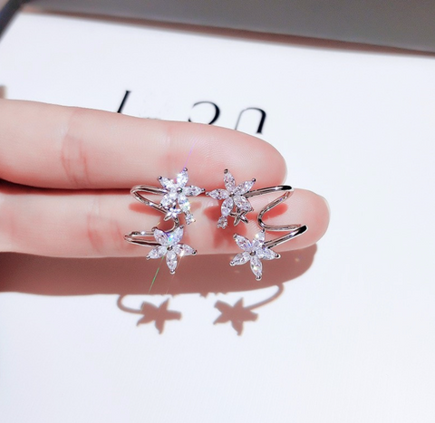 Flower Ear Cuffs