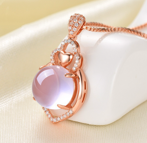Rose Gold Hibiscus Necklace