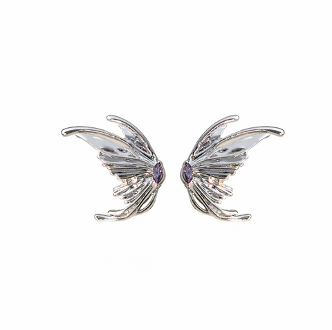 Betta Silver Fin Stud Earring