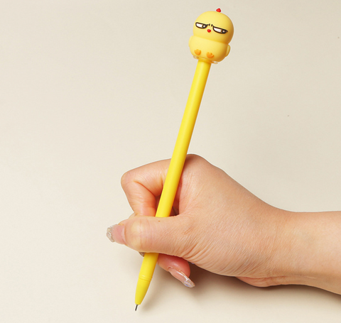 Suspicious Chick Gel Ink Pen Black 0.5mm