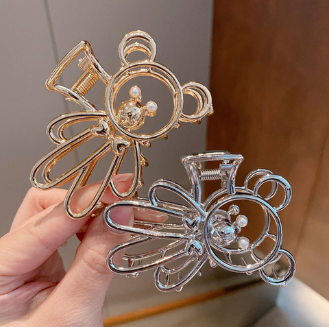 Teddy Bear Wire Hair Claw Clip