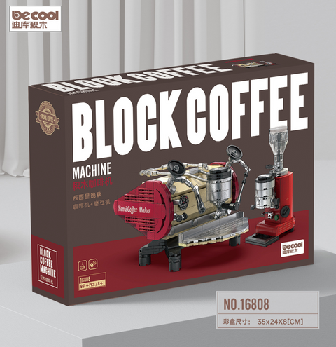 Sicilian Latte Autumn Coffee Machine + Bean Grinder Combination Building Blocks