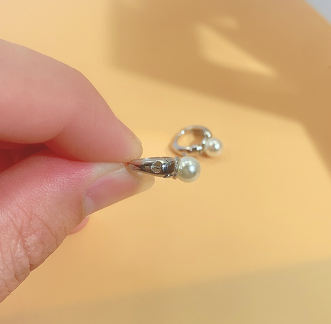 Pearl Hoops Earring