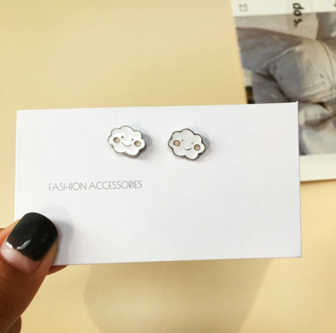 Smile Cloud Stud Earrings