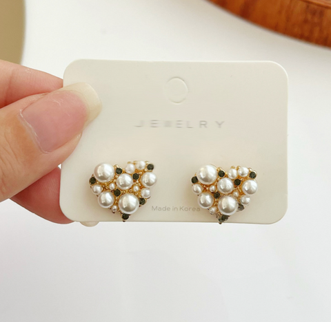 Pearl Heart Earring