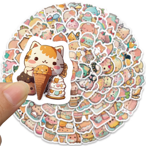 Ice Cream Vinyl Sticker 50pc