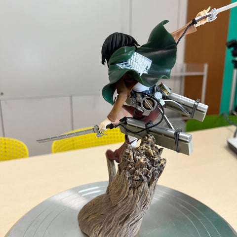 Attack on Titan Captain Mikasa on Stump Statue