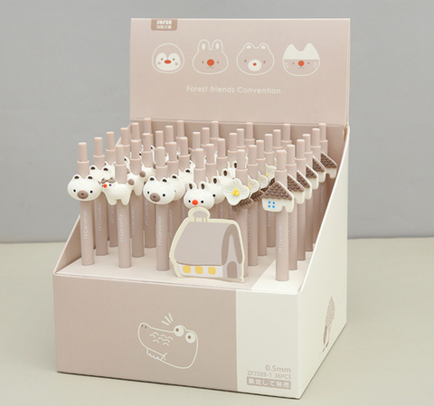 Brown Forest Friends Gel Ink Pen Black 0.5mm