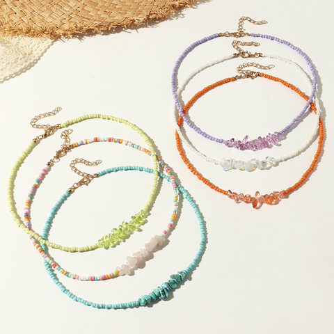 Fairy Crystal Rice Bead Necklace