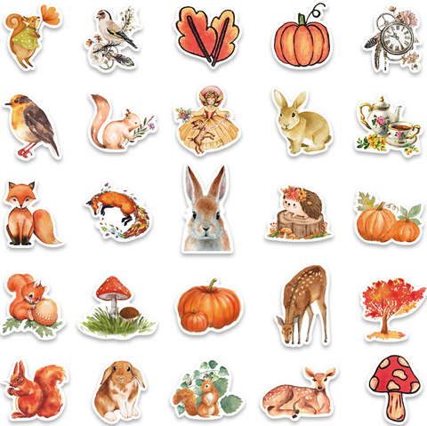 Country Animals 50 pc Vinyl Sticker Pack