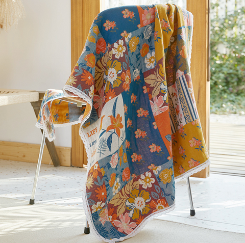 Monet Garden Cotton Towel Blanket 90x180cm