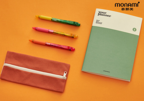 Monami Flourescent Flip 3in1 Ball Point Pen