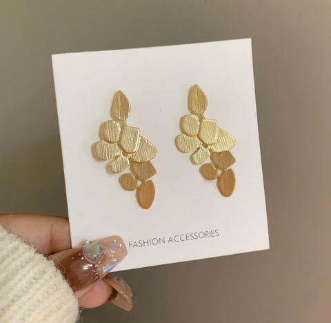 Brushed Leaves Earring