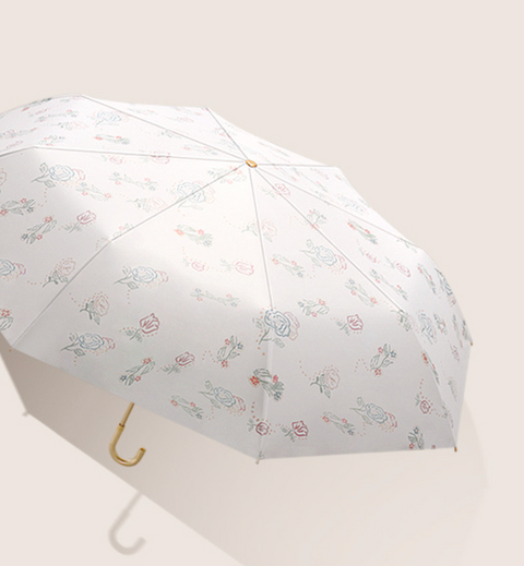 21" 8 Bone Curve Handle Foldable Umbrella