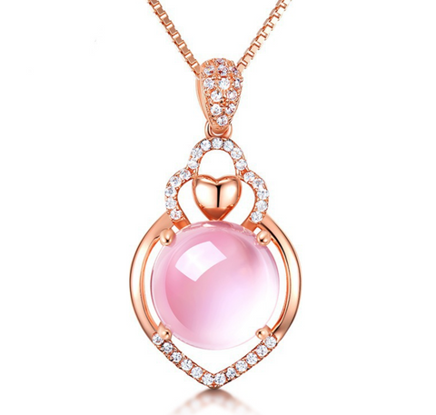 Rose Gold Hibiscus Necklace