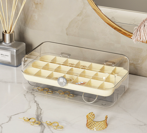 Dual Layer Transparent Jewelry Storage
