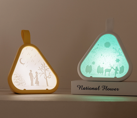 Lovely Scene Triangle Nightlight - White