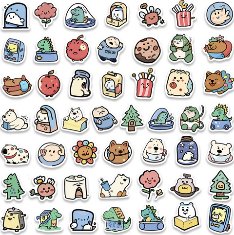 Polarbear Friends Vinyl Sticker 100pc