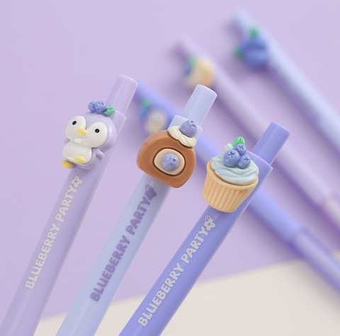 Blueberry Party Gel Ink Pen Black 0.5mm