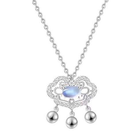 Cloud Blue Lock Necklace