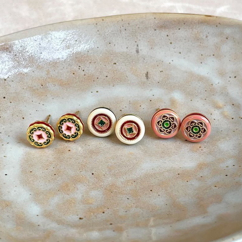 Button Earrings