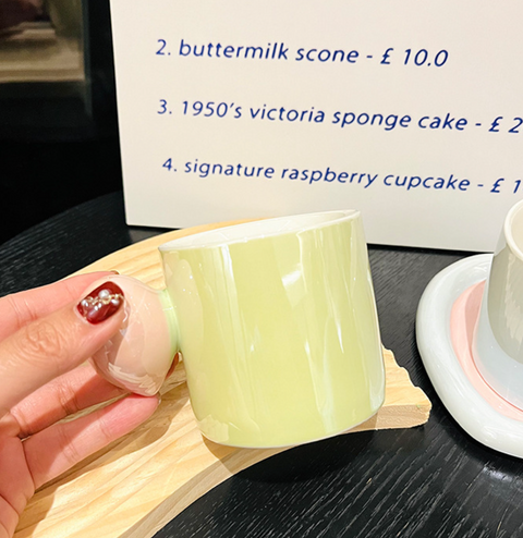 Heart Ceramic Cup and Saucer
