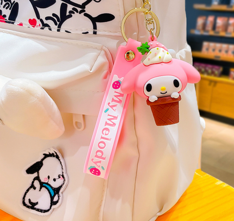 Ice Cream Cone Sanrio Keychain