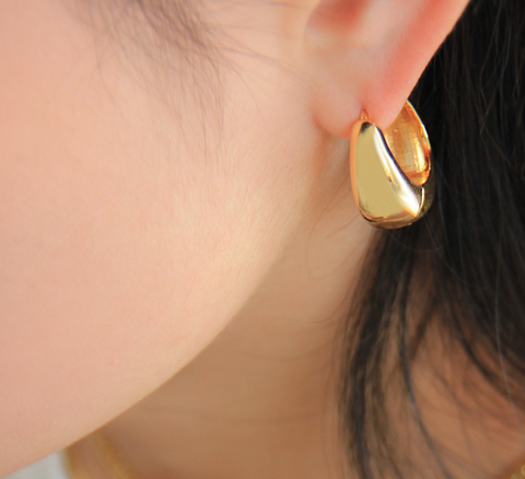 Water Drop Circle Earring