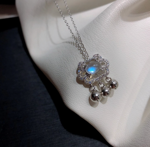 Cloud Blue Lock Necklace