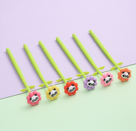 Flower Panda Gel Ink Pen Black 0.5mm