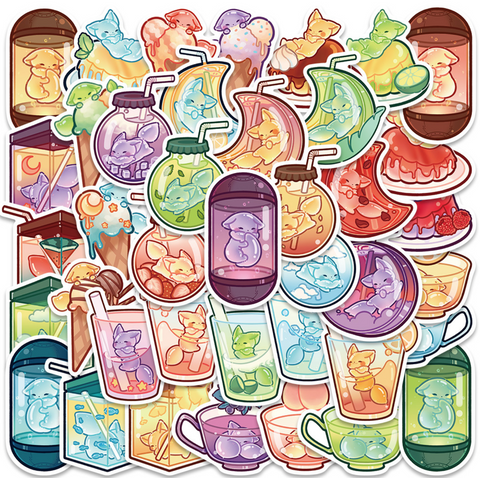 Drink Fox Vinyl Sticker 40pc