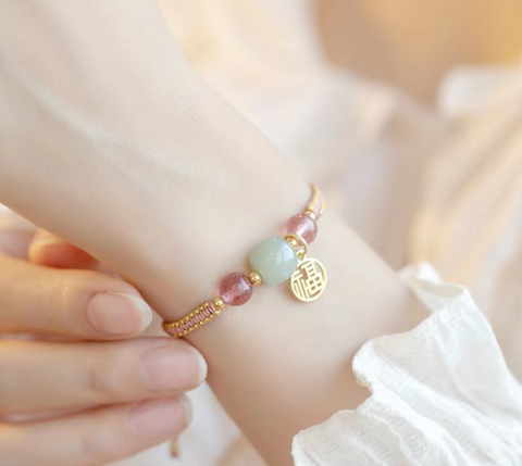 Green Jade Braided Bracelet