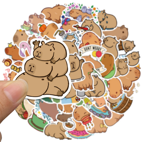 Capybara Vinyl Sticker 50pc