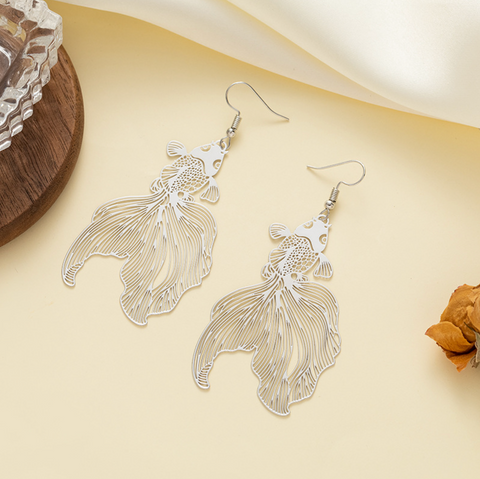 Goldfish Dangle Earring - Silver