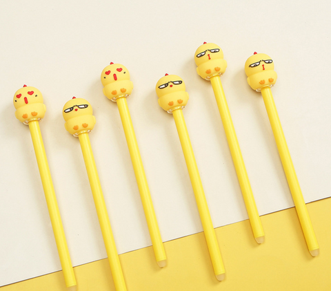 Suspicious Chick Gel Ink Pen Black 0.5mm