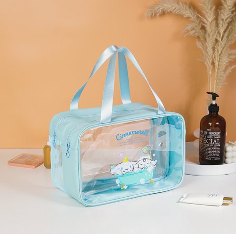 Sanrio Wet Dry Transparent Cosmetic Bag Double Zipper