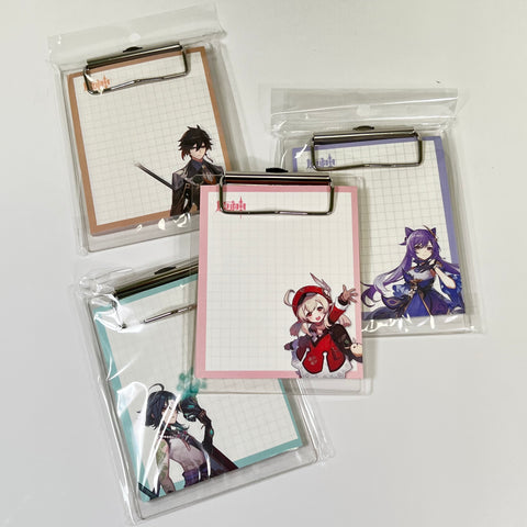 Acrylic Clipboard Lined Pad Genshin Impact