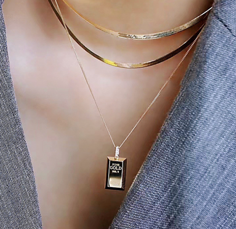Gold Bar Necklace