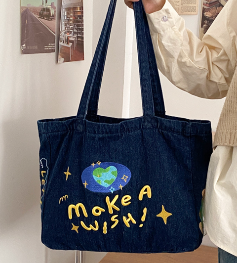 Make A Wish Canvas Tote