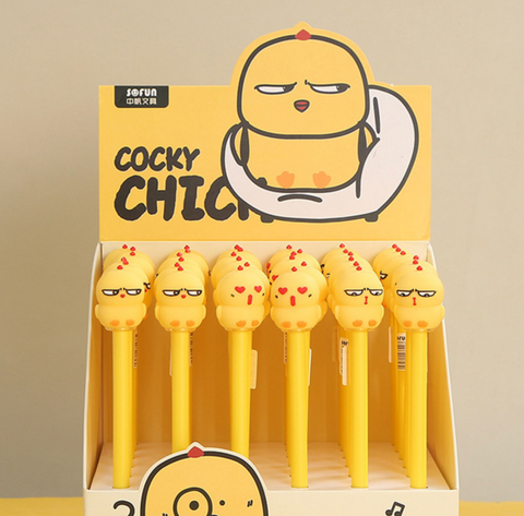 Suspicious Chick Gel Ink Pen Black 0.5mm