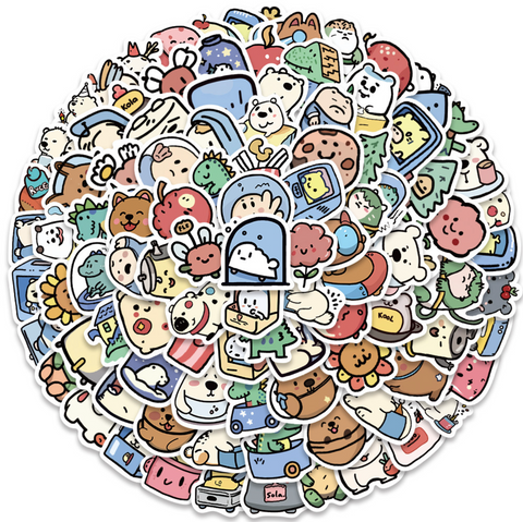 Polarbear Friends Vinyl Sticker 100pc