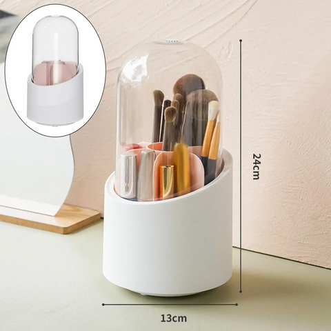Rotating Makeup Brush Dustproof Storage