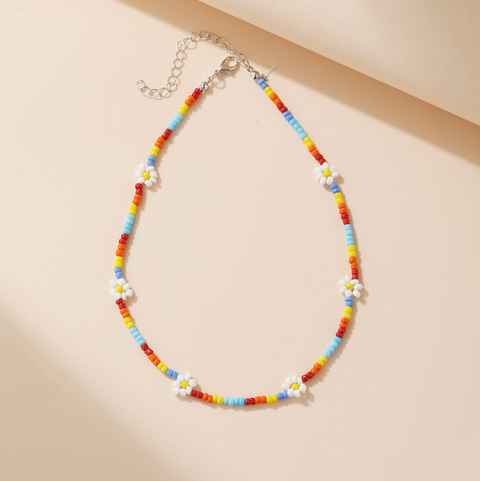 Daisy Bead Choker