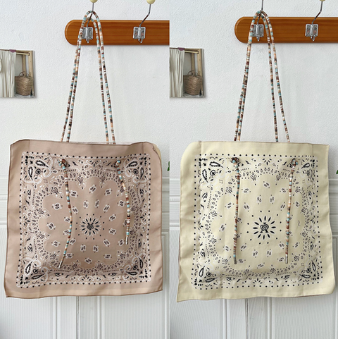 Bohemian Reversible Square Canvas Tote