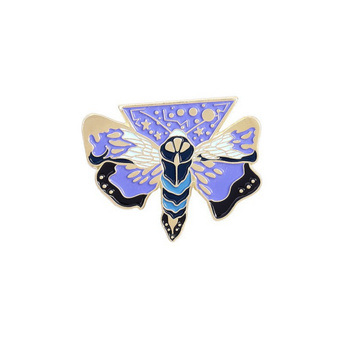 Purple Luna Moth Pin